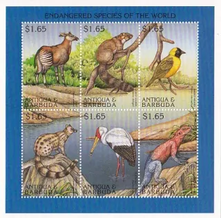 Aršík známek-ANTIGUA A BARBUDA